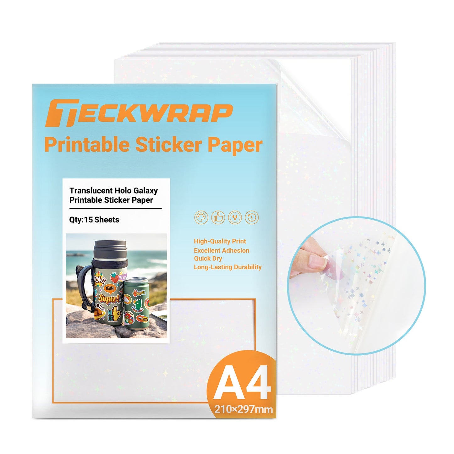 Translucent Holographic Printable Sticker Paper
