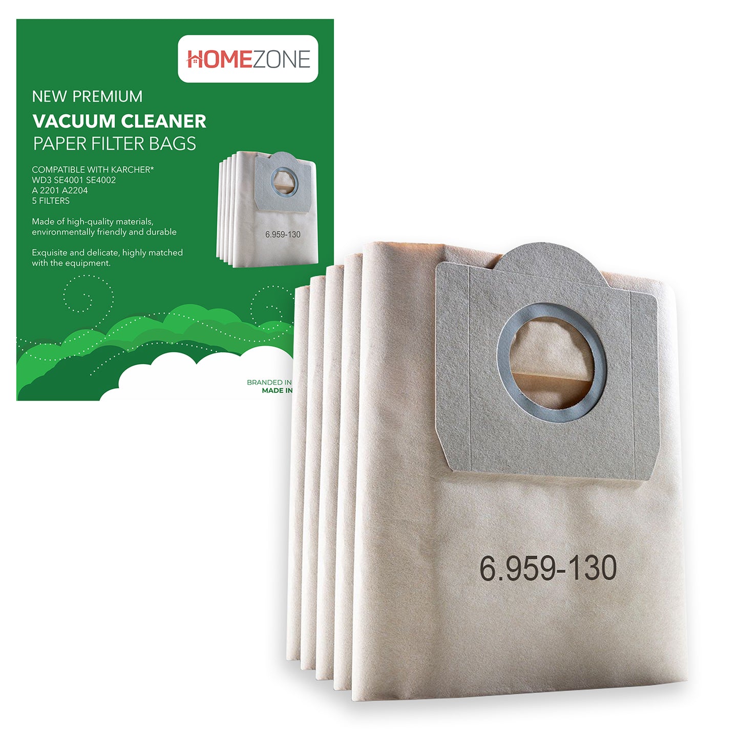 VACUUM CLEANER PAPER FILTER BAG COMPATIBLE W/ KARCHER