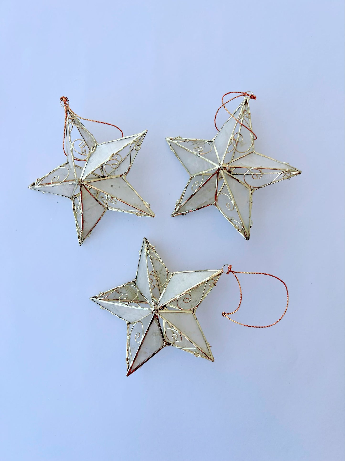 Capiz 3D Star Gold