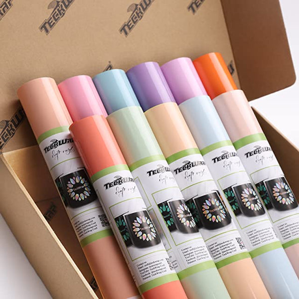 TECKWRAP Clear Vinyl Transfer Paper Tape Roll - 12" X 50 FT Matte Transfer Tape For Vinyl Low Tack Easy Release For Craft Decals,Signs, Windows