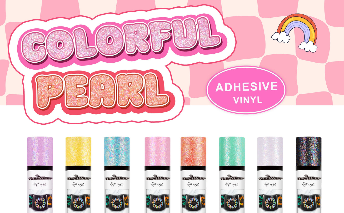 COLORFUL PEARL ADHESIVE VINYL 5FT.