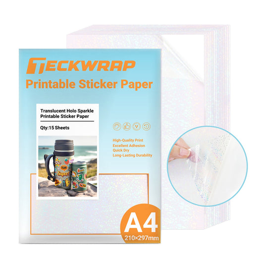 Translucent Holographic Printable Sticker Paper