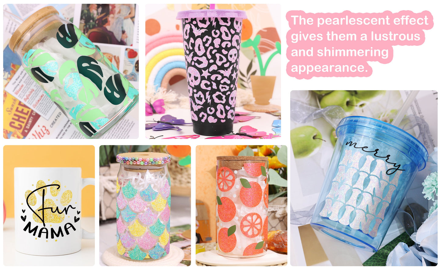 COLORFUL PEARL ADHESIVE VINYL 5FT.