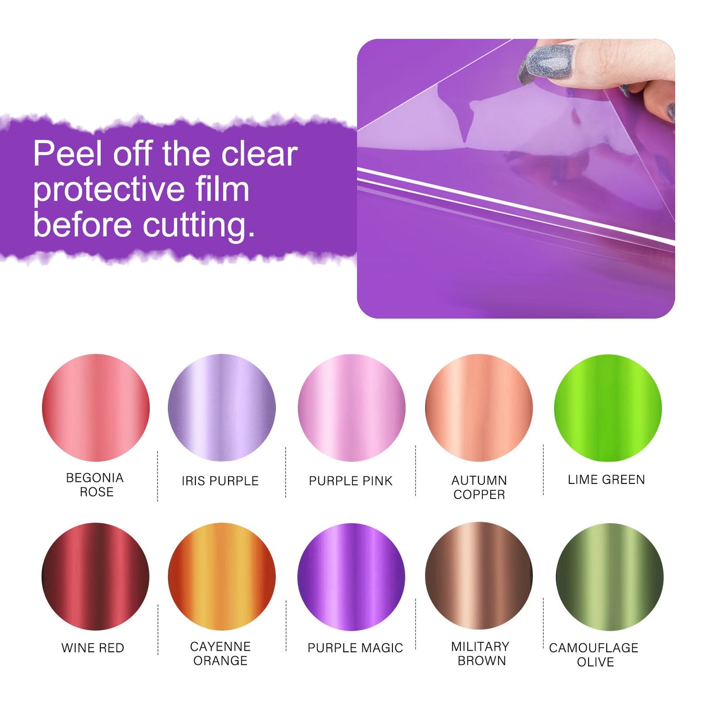 BUBBLE FREE MIRROR CHROME ADHESIVE VINYL 5FT.